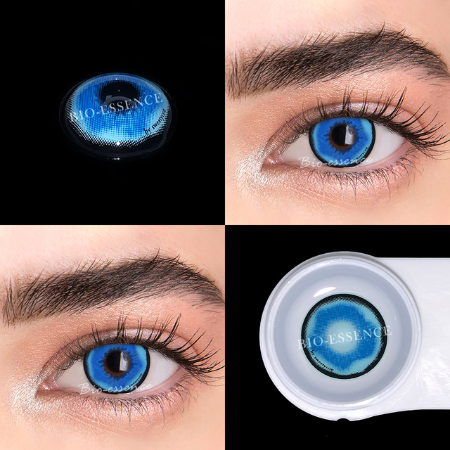 Bio-essence 1 Pair Cosplay Colored Contact Lens Eyes Accessory Anime Len Jujutsu Kaisen Jojo Lens Blue Lens Lenses