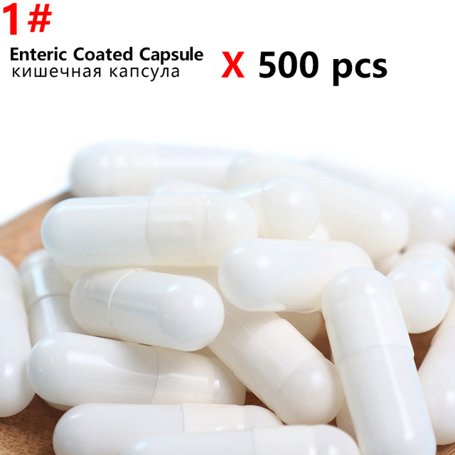 Enteric Coated Capsule 1# Enteric Empty Hard Gelatin Capsule Gel Medicine Pill Hollow Hard Gelatin Joined Capsules