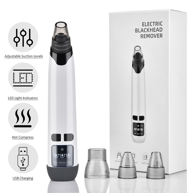 Blackhead Remover Device Pore Acne Pimple Removal Face T Area Nose Water Bubble Cleaner Vacuum Suction Facial Diamond Dirty Oil Steamer