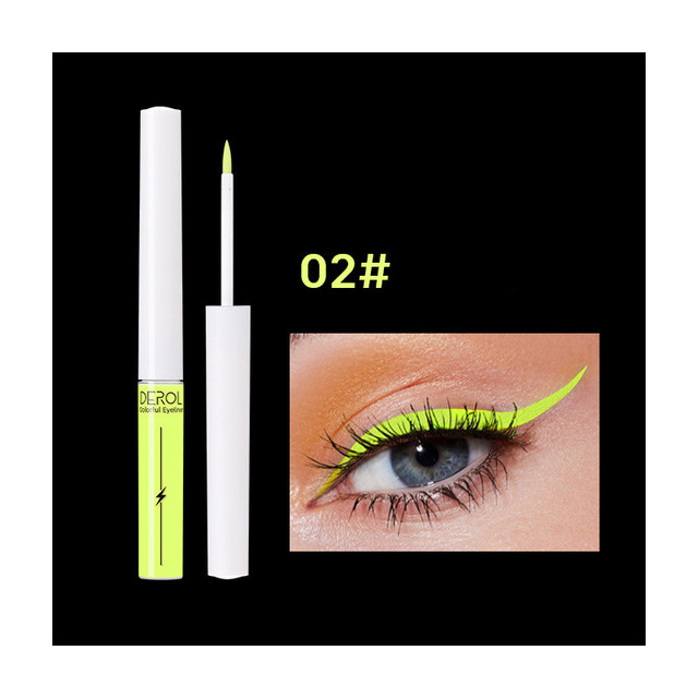 Derol Fluorescent Eyeliner Quick Drying Water Soluble Luminous Liquid Eyeliner Smooth and easy to apply fashion beauty makeup