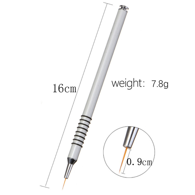 7/9/11/15mm 1pc Nail Art Brush Acrylic Nail Liner Brushes French Nail Lines Stripe Flower Painting Drawing Pen Manicure Tool