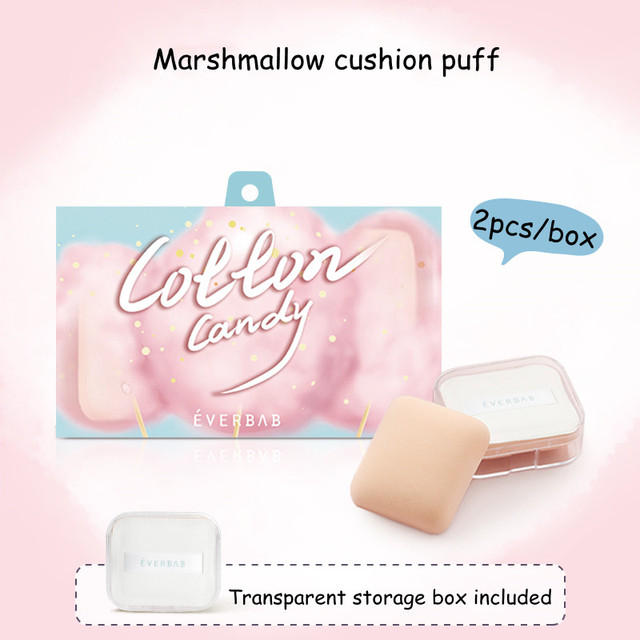 1pack=2pcs everdoor marshmallow/triple air cushion puff BB cream setting sponge puff soft dry/wet use makeup tool