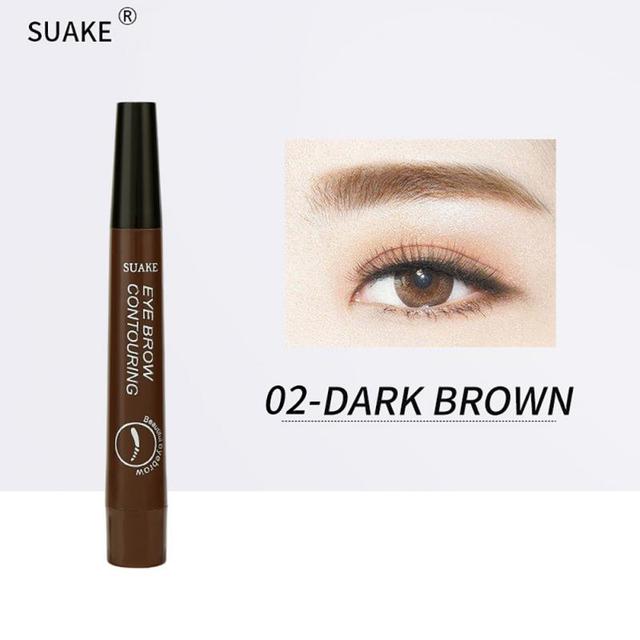 Four Heads Eyebrow Pencil Waterproof Sweat-proof Liquid Eyebrow Pencil Non-fading 4-fork Eyebrow Pencil Makeup TSLM1