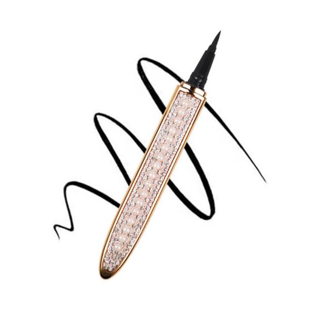 Magic Self Adhesive Eyeliner Pen Glue-Free Magnetic Paste False Eyelashes Waterproof Diamond Bling Black Eye Liner Makeup 1