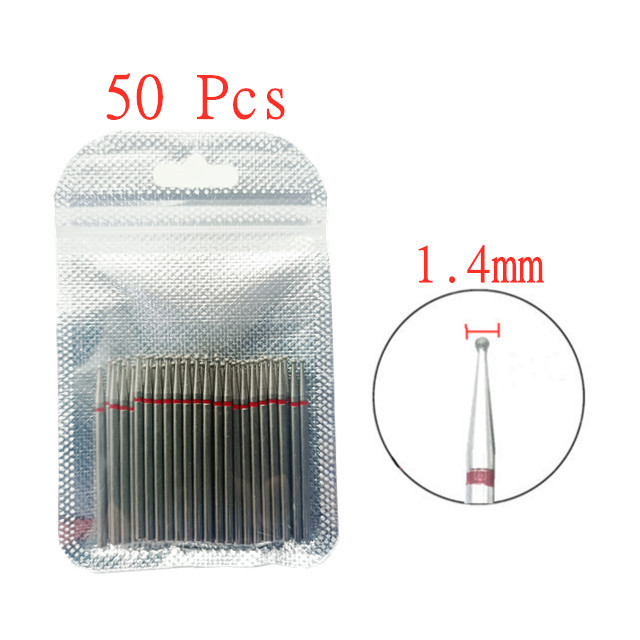 50pcs/set Nail Drill Bit Set Cutter Dental Diamond Grinding Polish Burs Dental Lab Polisher 2.35mm Shank Nail Tools