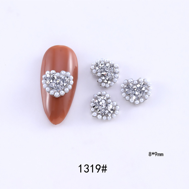 love bead nail art jewelry super flash full rhinestone zircon alloy 3d all-match nail