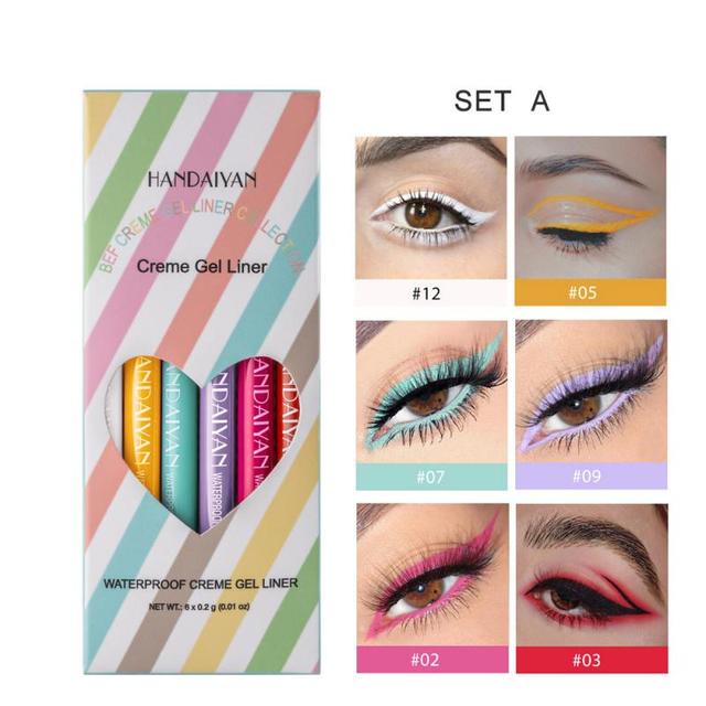 20/12pcs Colorful Eyeliner Pen Quick Drying Lasting Waterproof High Pigmented Eyeliner Pencil Eye Makeup Cosmetic TSLM1