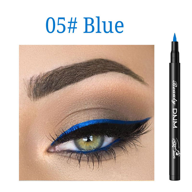 12 Colors Matte Eyeliner Waterproof Liquid Eyeliner Pen Black Blue Colored Eyeliner Long Lasting Eyeliner Pigments