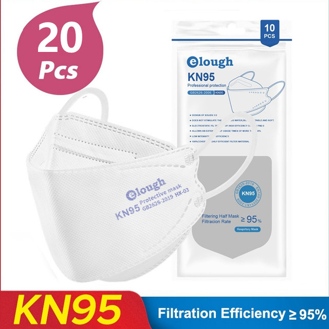 Elough FFP2 Masks KN95 Fish Mascarillas Homolucada Spain ffp2necce Respiratory Filter Reusable Protective Face Mask Mask