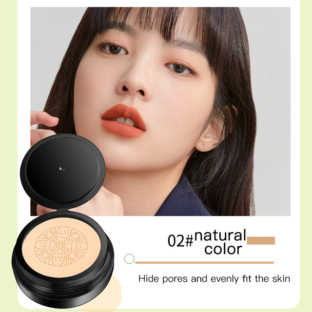 BB Air Cushion Foundation Mushroom Head CC Cream Concealer Brightening Makeup Waterproof Brighten Face Base Tone Cosmetics