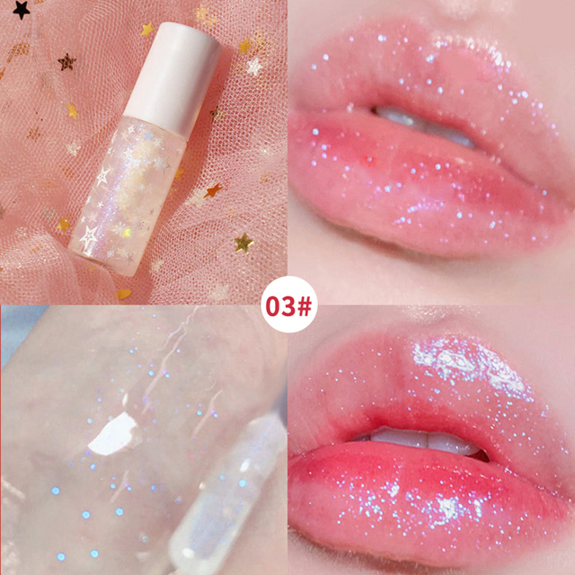 PNF Pearlescent Mini Moisturizing Glass Lip Gloss with Clear Shiny Clear Lip Gloss