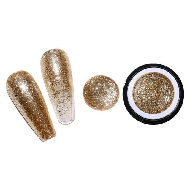 Nail Art Line Gel Polish Nail High Density Platinum Glue Glittering Painted Phototherapy Glitter Metallic Glitter Painting Platinum TSLM1