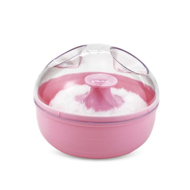 Portable Baby Soft Body Talc Powder Puff Sponge Container Box Useful Supplies