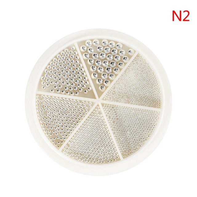 Nail Art Small Hard Caviar Beads Mix Size 3D Design Manicure Jewelry DIY Rhinestone Nail Decoration Crystal DIY Manicure Tools