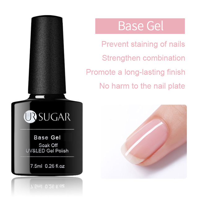 UR SUGAR 7.5ml Milky White Gel Nail Polish Clear Pink Gel Nail Extension Tips Soak Off Led UV Gel Varnish