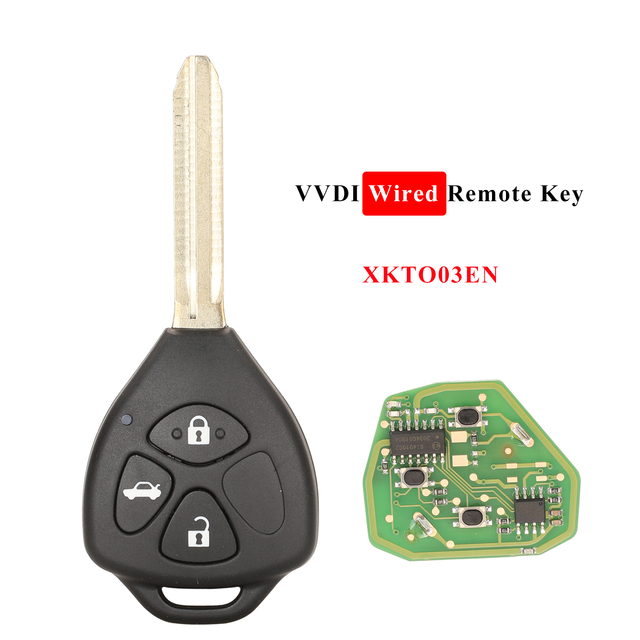 jingyuqin Wired Universal Remote Key XKTO02EN XKTO03EN XKTO04EN XKTO05EN For Toyota Flat Style 2/3/4 BTN For VVDI2 VVDI Key Tool