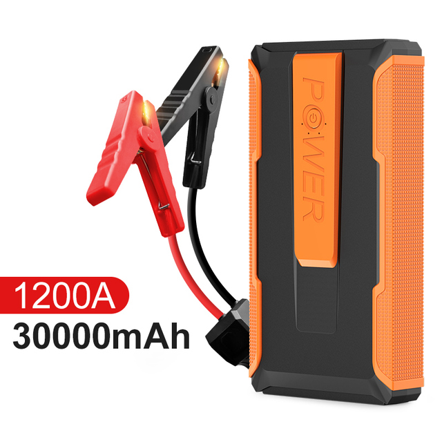 30000mAh Car Jump Starter Emergency Power Bank 1200A Portable Battery Charger 12V Truck 3.0L/6.0L Auto Booster Starting Device