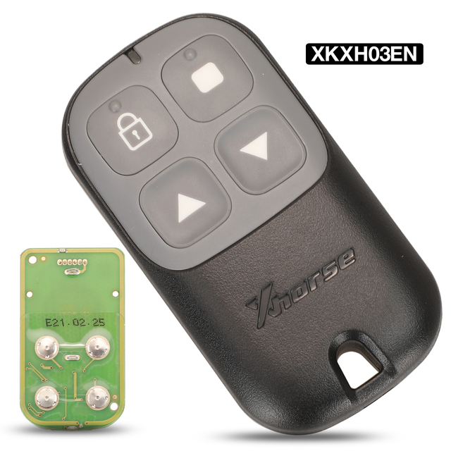 4 Buttons XKXH03EN XKXH05EN XKXH04EN Xhorse Universal Remote Key Wire for Vvdi Vvdi2 Garage Door Key Tool English Version