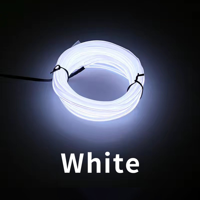 Auto Atmosphere Lamp Car Interior LED Strip Light Decoration Garland Wire Rope Tubular Line Flexible Neon Light USB Drive