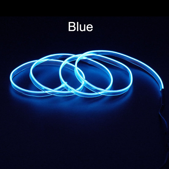 Car Interior EL Wire Ambient LED Flex RGB Strip Auto Flexible Atmosphere Nino Soft Tube USB Lamp Light Strip Rope Sticker Lamp