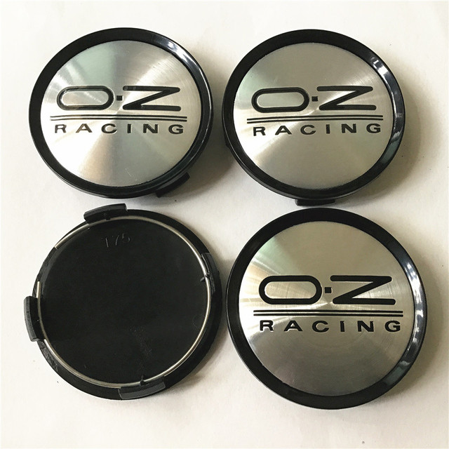 4pcs 74mm oz racing car wheel center cap wheel covers emblem badge hub car styling