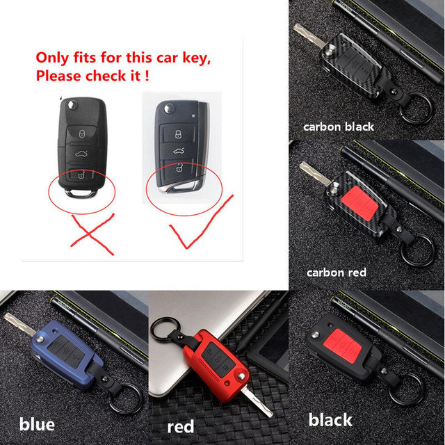 High Quality Mature Carbon Fiber Matte Car Key Case For Volkswagen Polo Golf Skoda Superb A7 Passat Beetle Interior Accessories