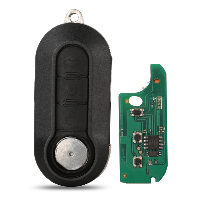 jingyuqin - remote control key with 3 buttons, FSK PCF7946/PCF7946AT system, 433MHz, for Fiat 500 grand Punto 2010-2017