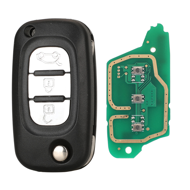 jingyuqin Flip Remote Key Fob 2/3 Buttons 433MHz ASK ID46 PCF7961 For Mercedes-Benz Citan 2012 - 2019 Smart W364