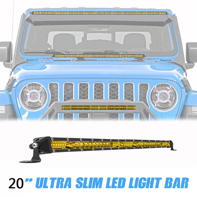 ANMINGPU 12V 24V Offroad LED Light Bar 3000K Yellow Spot Flood LED Work Light For Truck Boat 4x4 Atv Lada Niva Car LED Fog Light