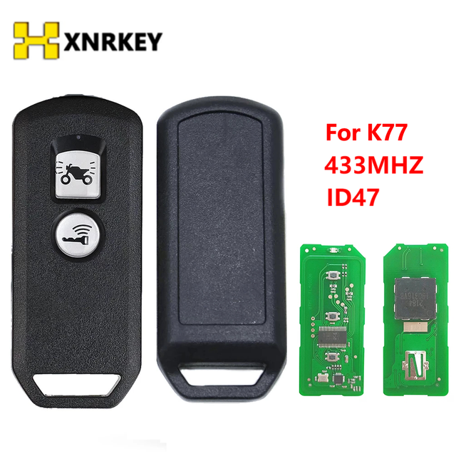 XNRKEY Smart Card 433Mhz ID47 Remote Key for Honda for K01 K77 K35V3 ADV SH 150 Forza 300 125 PCX150 2018 Motorcycle Scooter