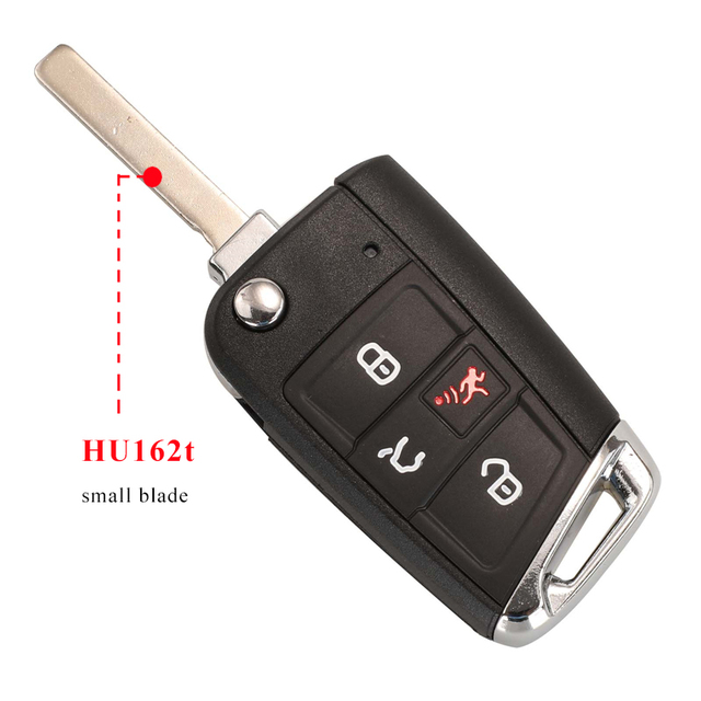 Jinyuqin Flip Folding Car Key Shell For Vw Seat Ibiza Skoda Superb Golf Mk7 Passat B8 Tiguan allspace Remote Key Case 4 Buttons