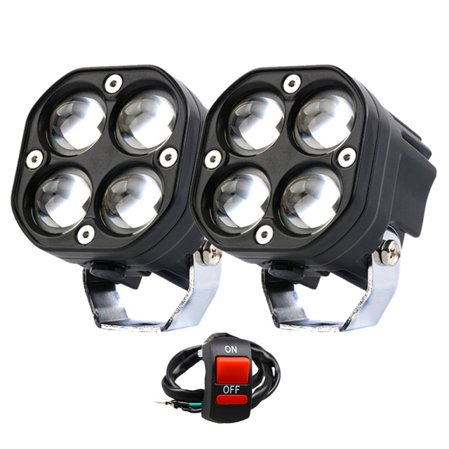 Motorcycle Led Work Light 12V 24V For Car Fog Lamp 4x4 Off Road Tractors Driving Lights White Square Spotlight