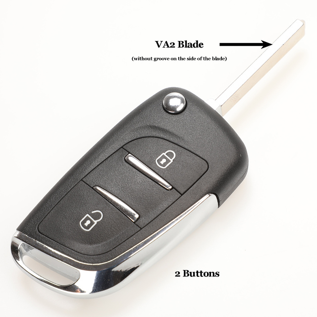 jingyuqin CE0523 Modified Flip Key Shell For Citroen C2 C4 C5 Berlingo Xsara Picasso Peugeot 306 407 807 Partner VA2/HU83 2/3BTN