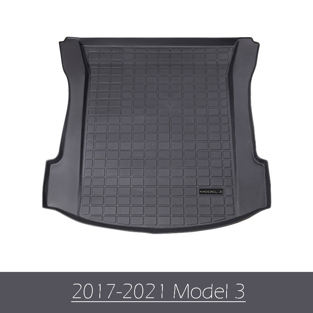 Full sets plain TPE rubber trunk frank mat for Model Y Tesla Model 3 2021-2022 2018-2020 cargo liners cargo tray car boot mats