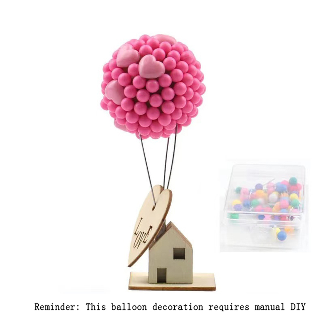 Flying House Balloon Car Decoration Center Console Interior Decor Home Party Desktop Ornaments Birthday Cake Decoration