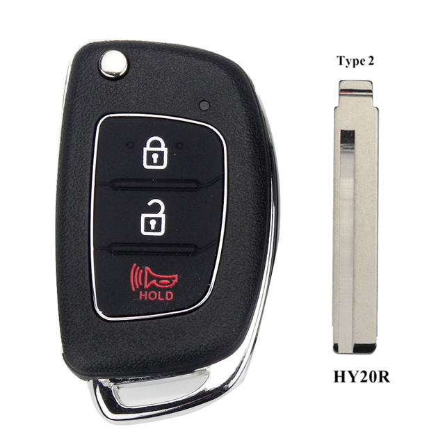 jingyuqin 10pcs 3 Button Car Remote Key Case For Hyundai HB20 IX35 I45 Santa Fe Accent I40 I20 HY15/HY20/TOY40 Blade Fob Shell