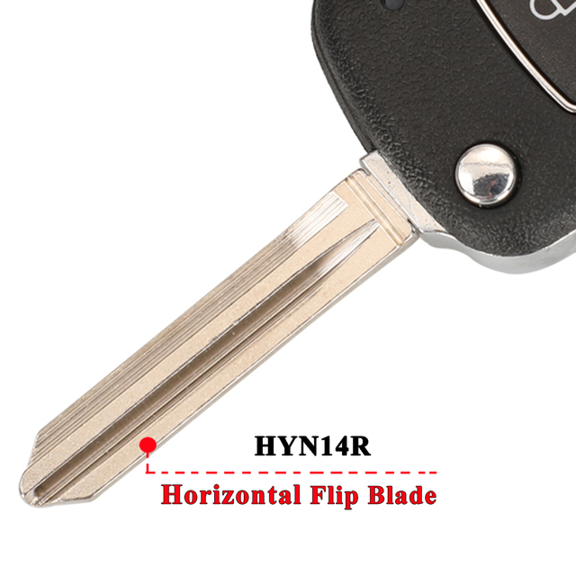 jingyuqin 10pcs Remote Car Key Flip Shell For Hyundai Santa Fe Creta Elantra Verna Solaris IX25 IX35 IX45 HB20 Horizontal Blade