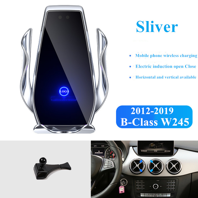 Car Phone Holder Wireless Charger 360 GPS Support Bracket For Mercedes Benz B Class W245 W246 W242 B180 B200 B250 2012-2019