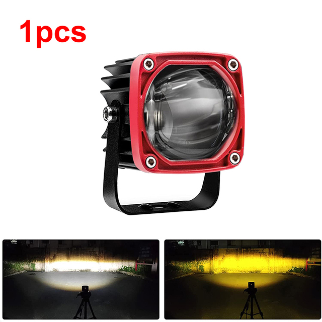 Luyoo 9D 9-36V Motorcycles LED Headlight Spot Work Light Motorcycle 6000K 3000K White Yellow Super Bright LED Driving Fog