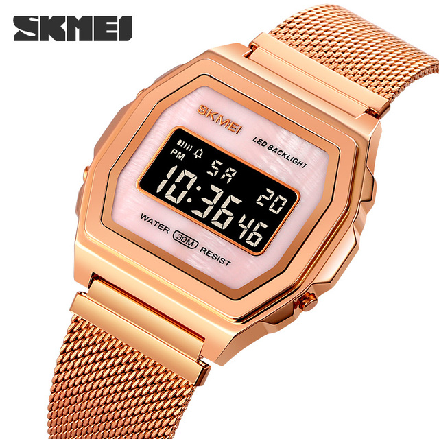 SKMEI Digital Movement Male Wristwatch Countdown Calendar Alarm LED Display Men Electronic Watch Relojes para hombre Montre