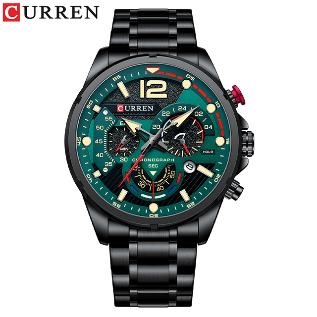 CURREN Casual Business Chronograph Waterproof Stainless Steel Men's Watch New Luxury Fashion Quartz Men's Watches