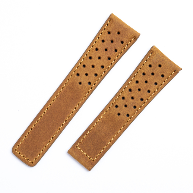 Cowhide Watch Band 22mm 24mm Watchband Fit For Tag Strap Heuer Watchband Genuine Crazy Horse Leather Bracelet Carrera