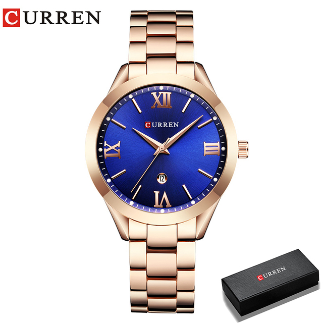 CURREN Gold Watch Women Watches Ladies 9007 Steel Women's Wrist Watches Female Clock Relogio Feminino Montre Femme