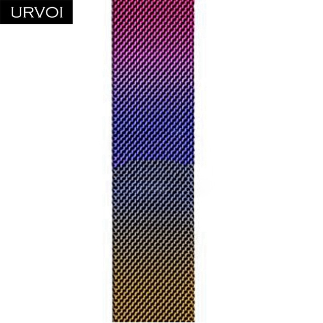 URVOI Mesh Strap for Apple Watch Series 7 6 SE 543 milanese Loop Band for iwatch Stainless Steel Colors Black Silver Blue 4145mm