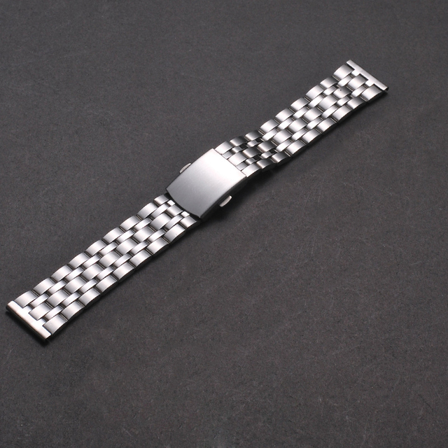 Multi-purpose watch strap, dual buttons, stainless steel, 18 20 22 mm, watch band