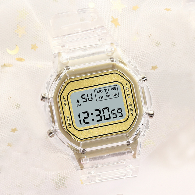 Transparent Digital Watch Square Women Electronic Sports Watches Wristwatch Clock Reloj Mujer Watches Dropshipping