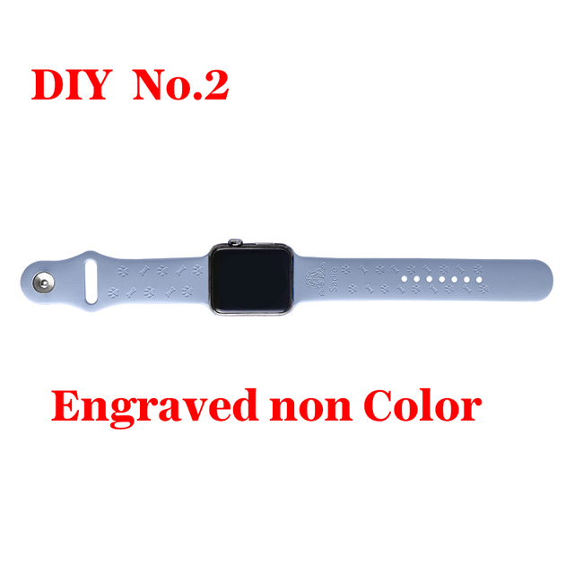 Custom silicone strap for Apple Watch band 6 44mm 42mm 40mm 38mm personalized silicone iWatch band for Series 6 SE 5 4 3 2 se