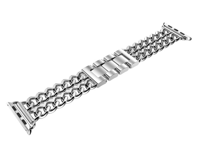 Lady Stainless Steel Watchband for Apple Watch 6SE7 40/44mm Metal Chain Watch Band for iWatch 5 4 3 2 1 38mm 42mm 41mm 45mm