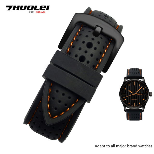 New Breathable Silicone Sport Band For Hua Wei Sam Sung Watchband 20mm 22mm Rubber Strap For Mido-T-issot Ya-Mega Accessories