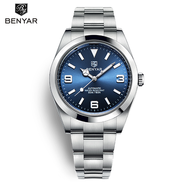 2022 New BENYAR Stainless Steel Automatic Men's Watches Top Brand Water Resistant Luxury Mechanical Wristwatch for Men